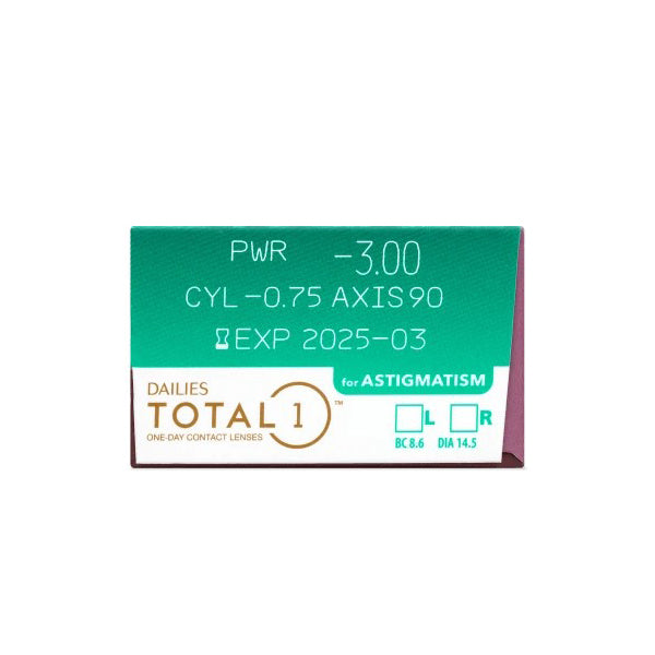Dailies Total 1 for Astigmatism Pack of 30 lenses